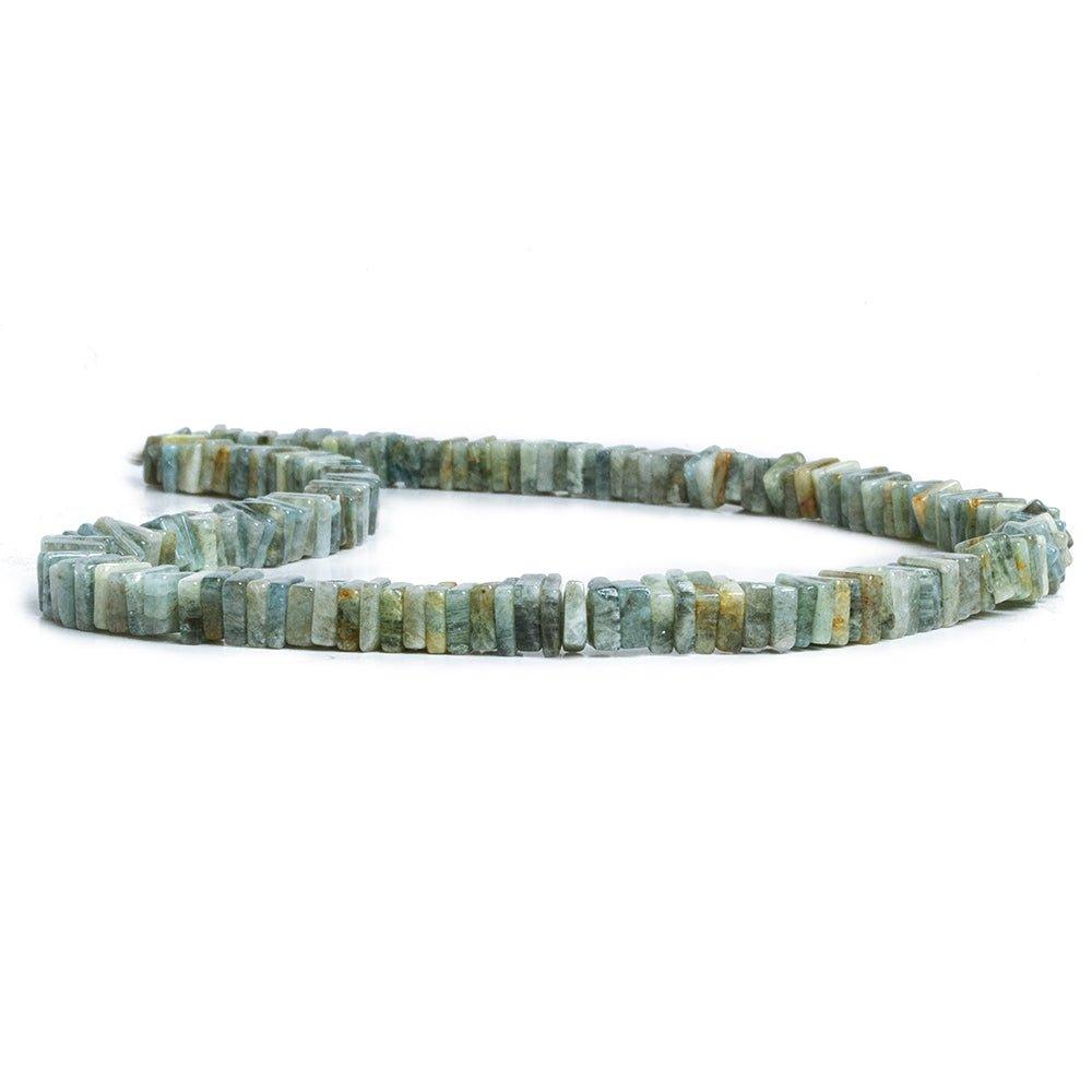 Moss Aquamarine Plain Heishi Beads 16 inch 180 pieces - The Bead Traders