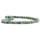 Moss Aquamarine Plain Heishi Beads 16 inch 180 pieces - The Bead Traders