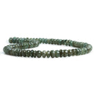 Moss Aquamarine Plain Rondelles 16 inches pcs - The Bead Traders