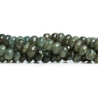 Moss Aquamarine Plain Rondelles 16 inches pcs - The Bead Traders