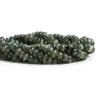 Moss Aquamarine Plain Rondelles 16 inches pcs - The Bead Traders