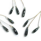 Moss Tourmalinated Quartz Teardrop Focal Bead 3 Pieces - The Bead Traders