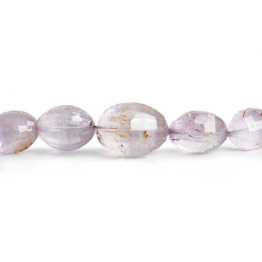 Mossy Amethyst Faceted Ovals 16 inch 35 beads - The Bead Traders