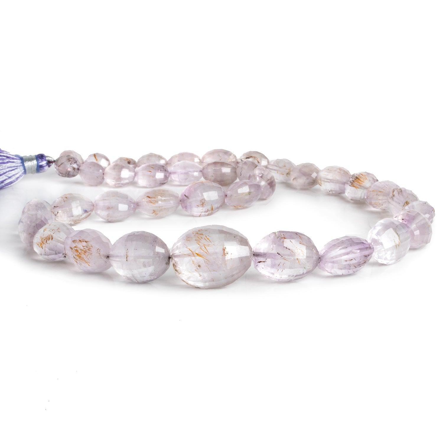 Mossy Amethyst Faceted Ovals 16 inch 35 beads - The Bead Traders