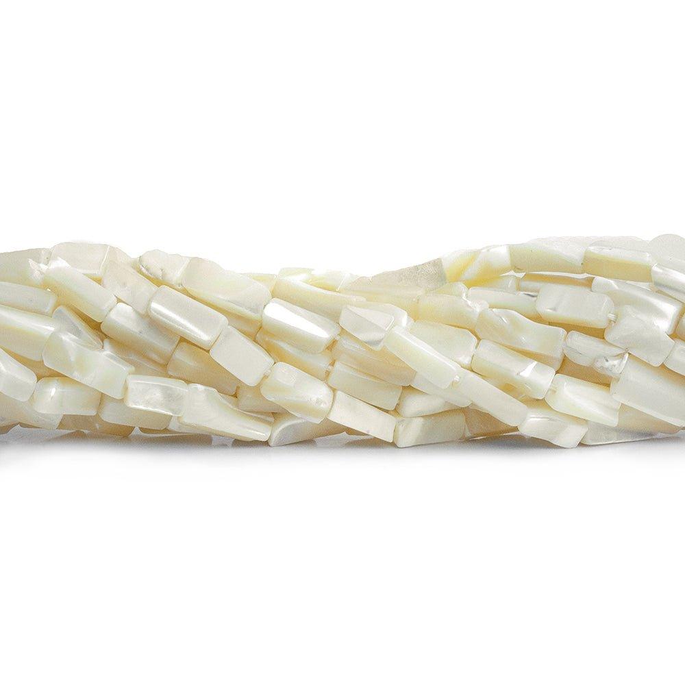 Mother of Pearl Plain Rectangle Beads 14 inch 40 pieces - The Bead Traders
