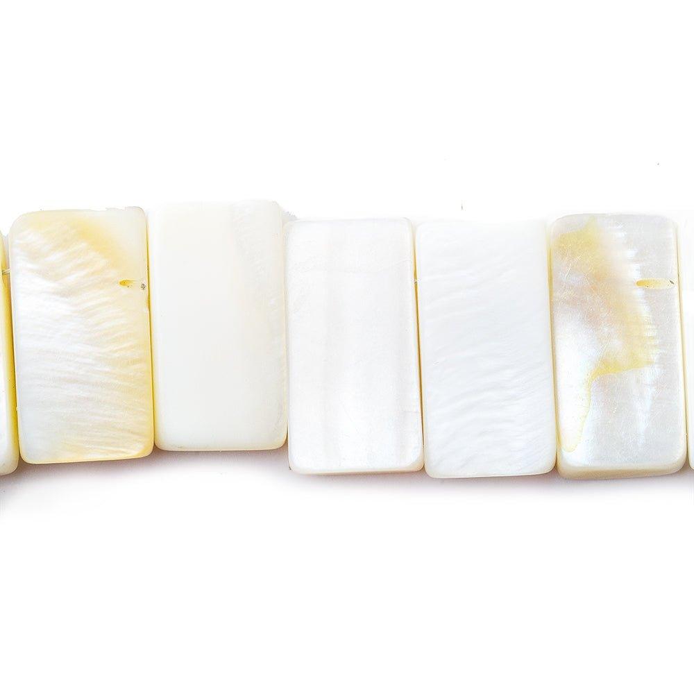 Mother of Pearl Plain Rectangle Beads, 7.5 inch - The Bead Traders