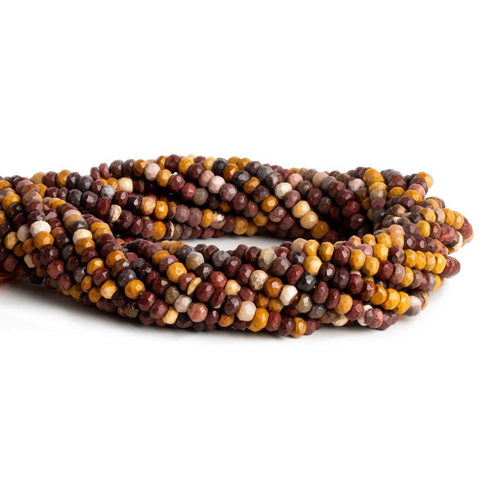Mouakite Jasper Hand Cut Faceted 12 inch - The Bead Traders