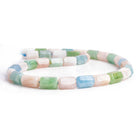 Multi Beryl Plain Hexagon Beads 16 inch 30 pieces - The Bead Traders
