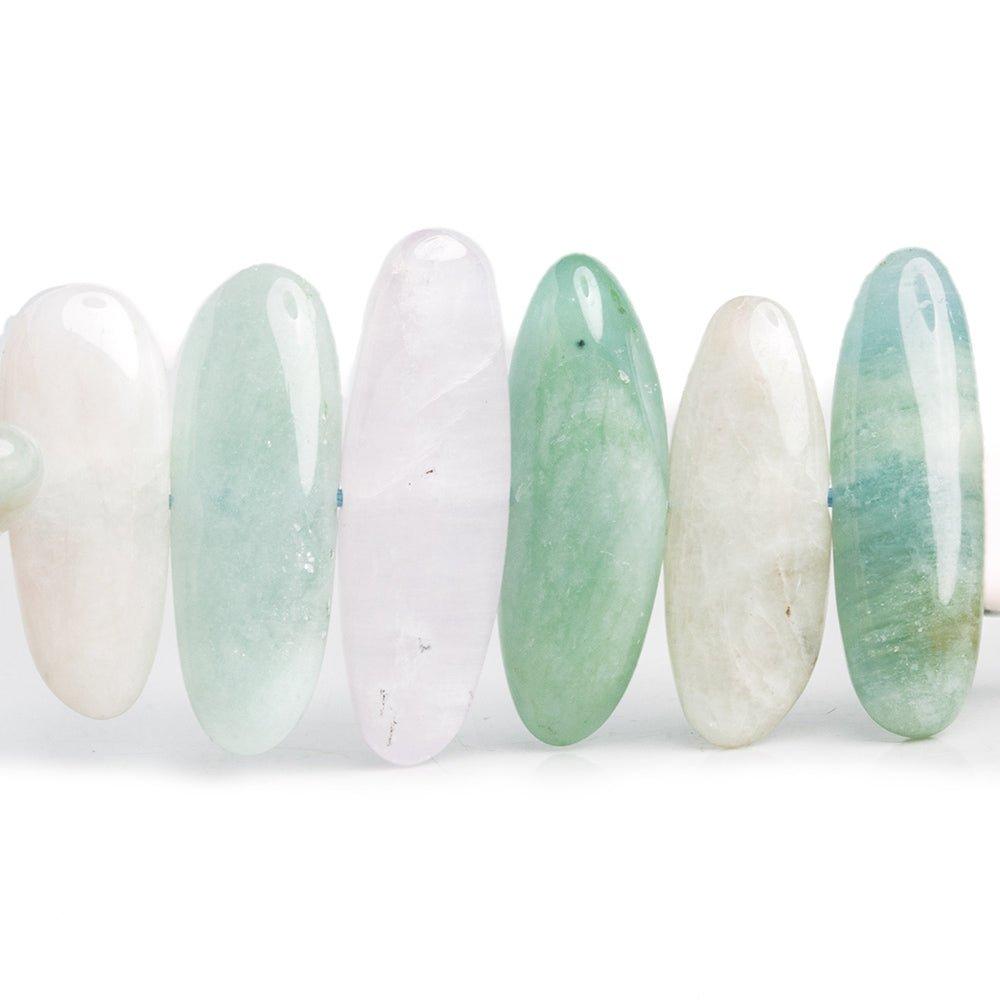 Multi Beryl Plain Nugget Beads 16 inch 55 pieces - The Bead Traders