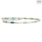 Multi Beryl Plain Rice Beads 16 inch 38 pieces - The Bead Traders