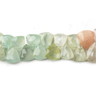 Multi Beryl Top Drilled Trillions 7 inch 35 beads - The Bead Traders