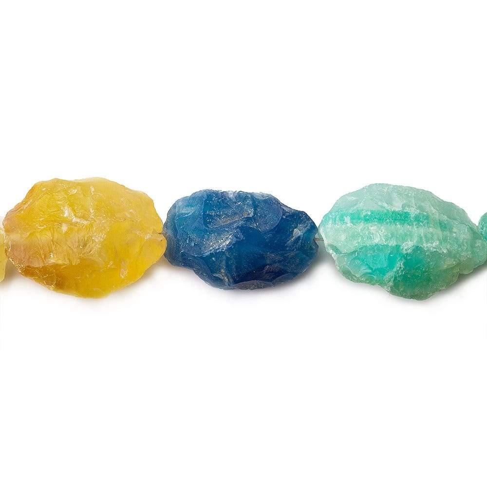 Multi color Agate Hammer Faceted Oval Beads - The Bead Traders