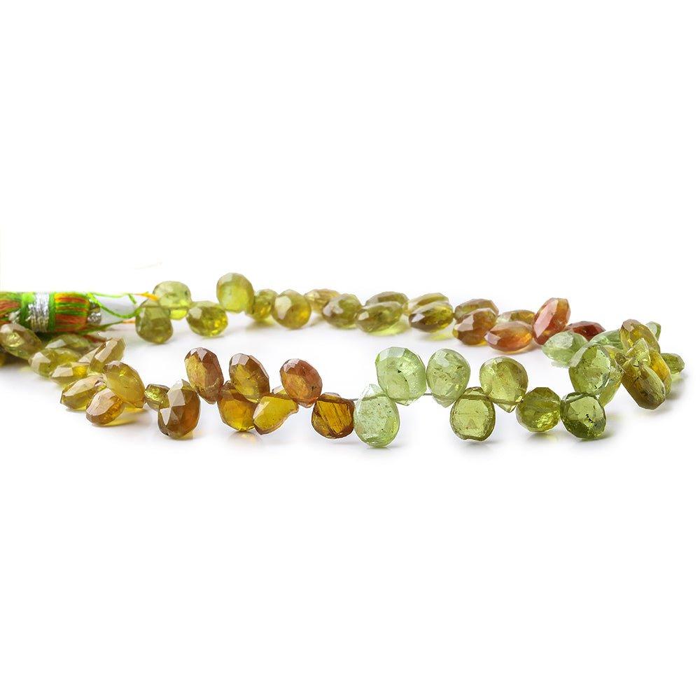 Multi Color Apatite Beads Faceted 8x6mm average Pears, 10" length, 60 pcs - The Bead Traders