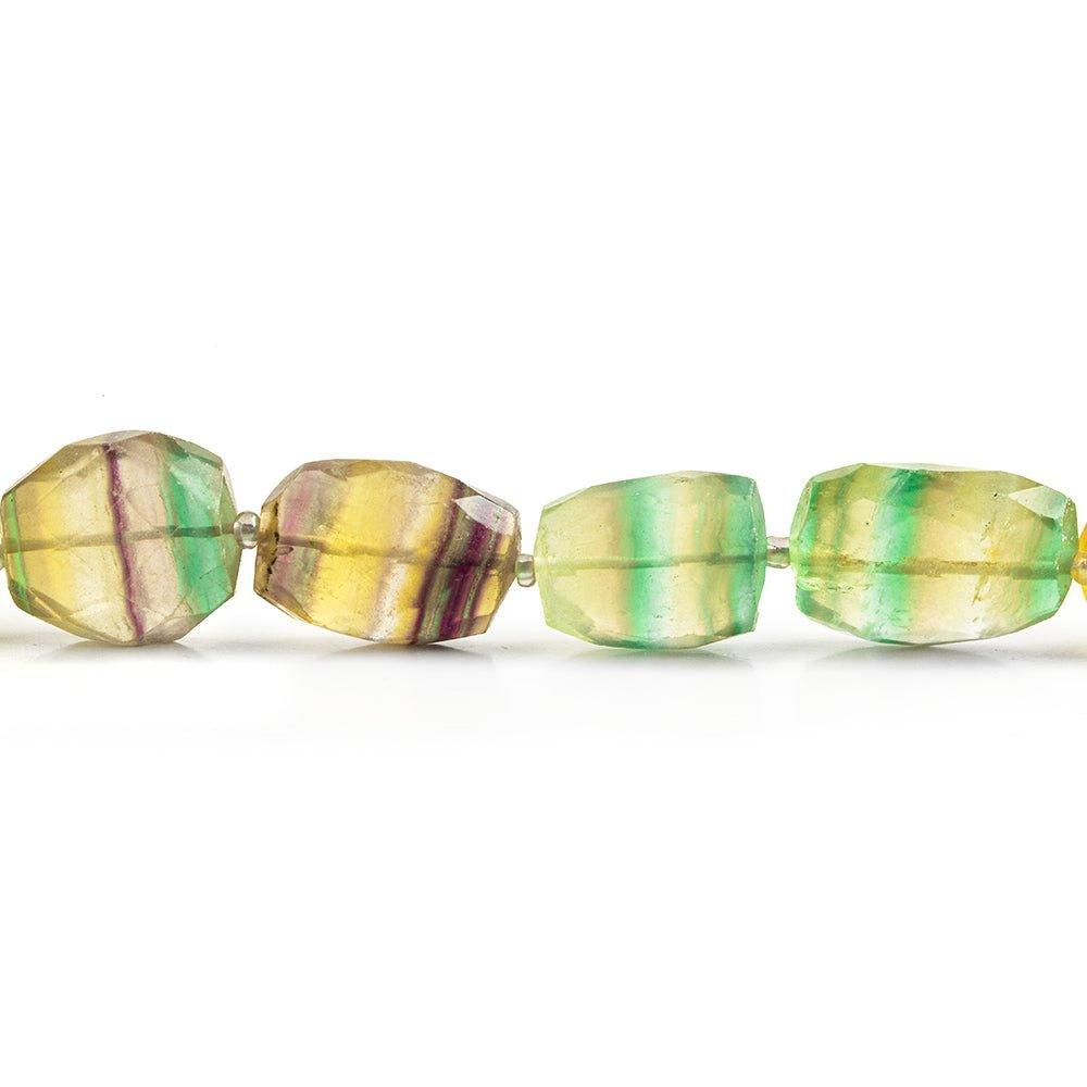Multi Color Banded Fluorite faceted nuggets 19 inches 21 beads 12x11x8-23x12x10mm - The Bead Traders