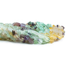 Multi Color Banded Fluorite Plain Oval Beads 14 inch 34 pieces - The Bead Traders