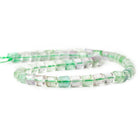 Multi Color Banded Fluorite Plain Tube Beads, 14", 6-7mm diameter, 40 pieces - The Bead Traders