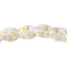 Multi Color Clear Millefiori Plain Oval Glass Beads - The Bead Traders