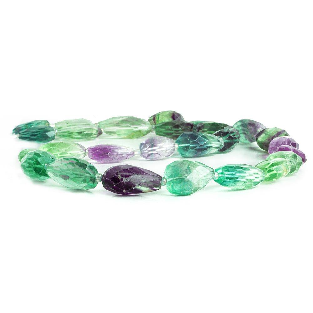 Multi Color Fluorite Faceted Nugget Beads 19 inches 26 pieces - The Bead Traders