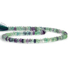 Multi Color Fluorite Handcut Faceted Rondelles 12 inch 120 beads - The Bead Traders