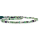 Multi Color Fluorite Handcut Faceted Rondelles 12 inch 135 beads - The Bead Traders