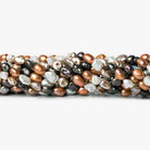 Multi Color Keshi and Baroque Freshwater Pearls 16 inch 50 pieces 6x5-9x6mm - The Bead Traders