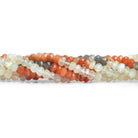 Multi Color Moonstone Faceted Rondelle Beads 15 inch 140 pieces - The Bead Traders