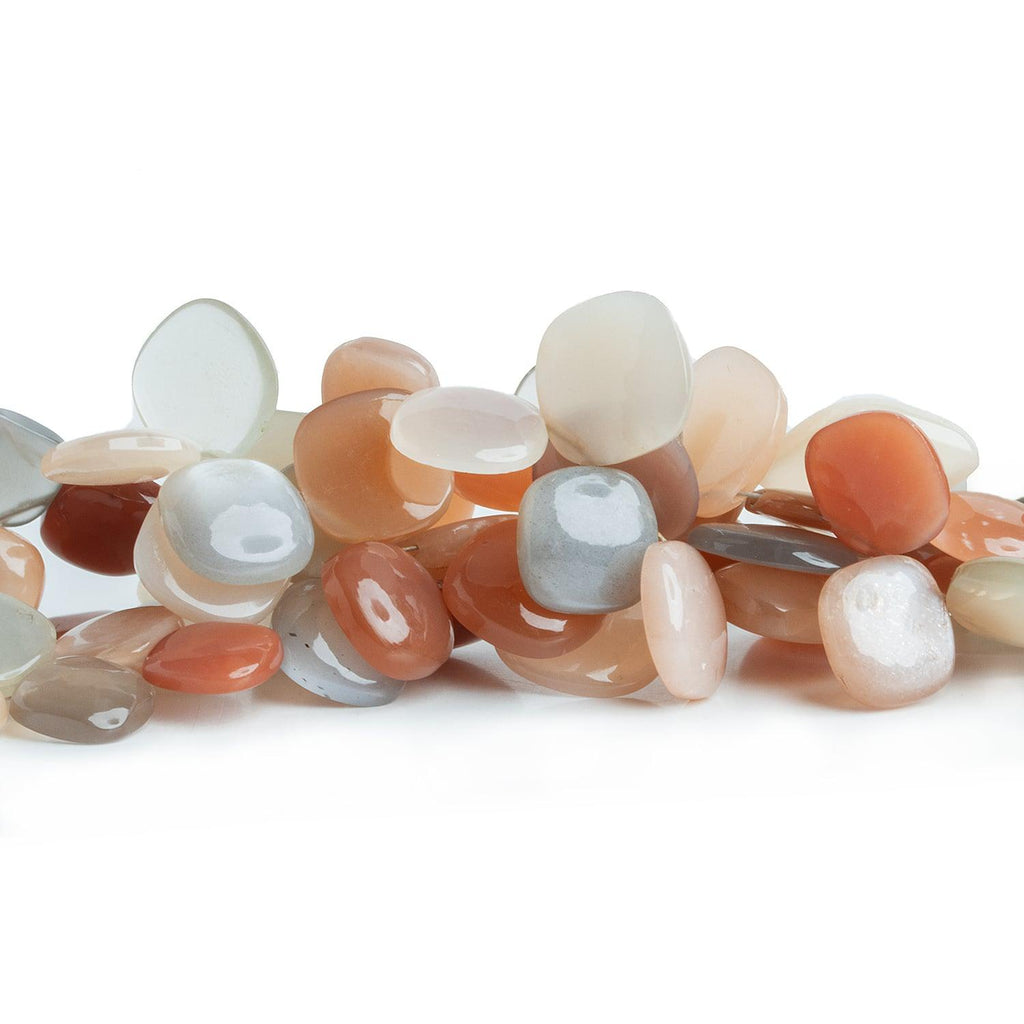 Multi Color Moonstone Pillows 7 inch 32 beads - The Bead Traders