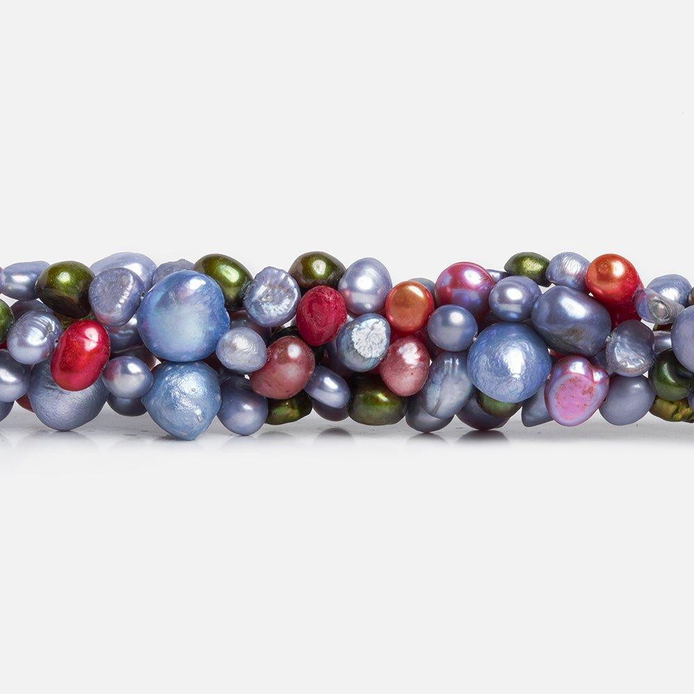 Multi Color Multi Shape Pearls 16 inch 65 pieces - The Bead Traders