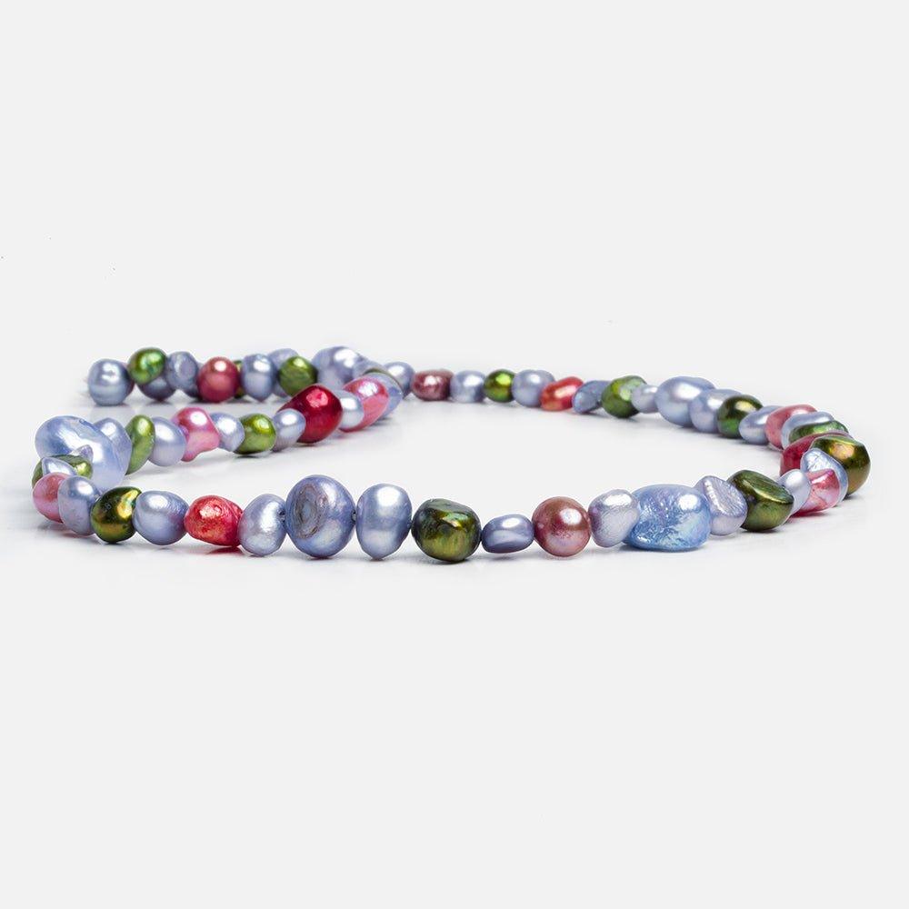 Multi Color Multi Shape Pearls 16 inch 65 pieces - The Bead Traders