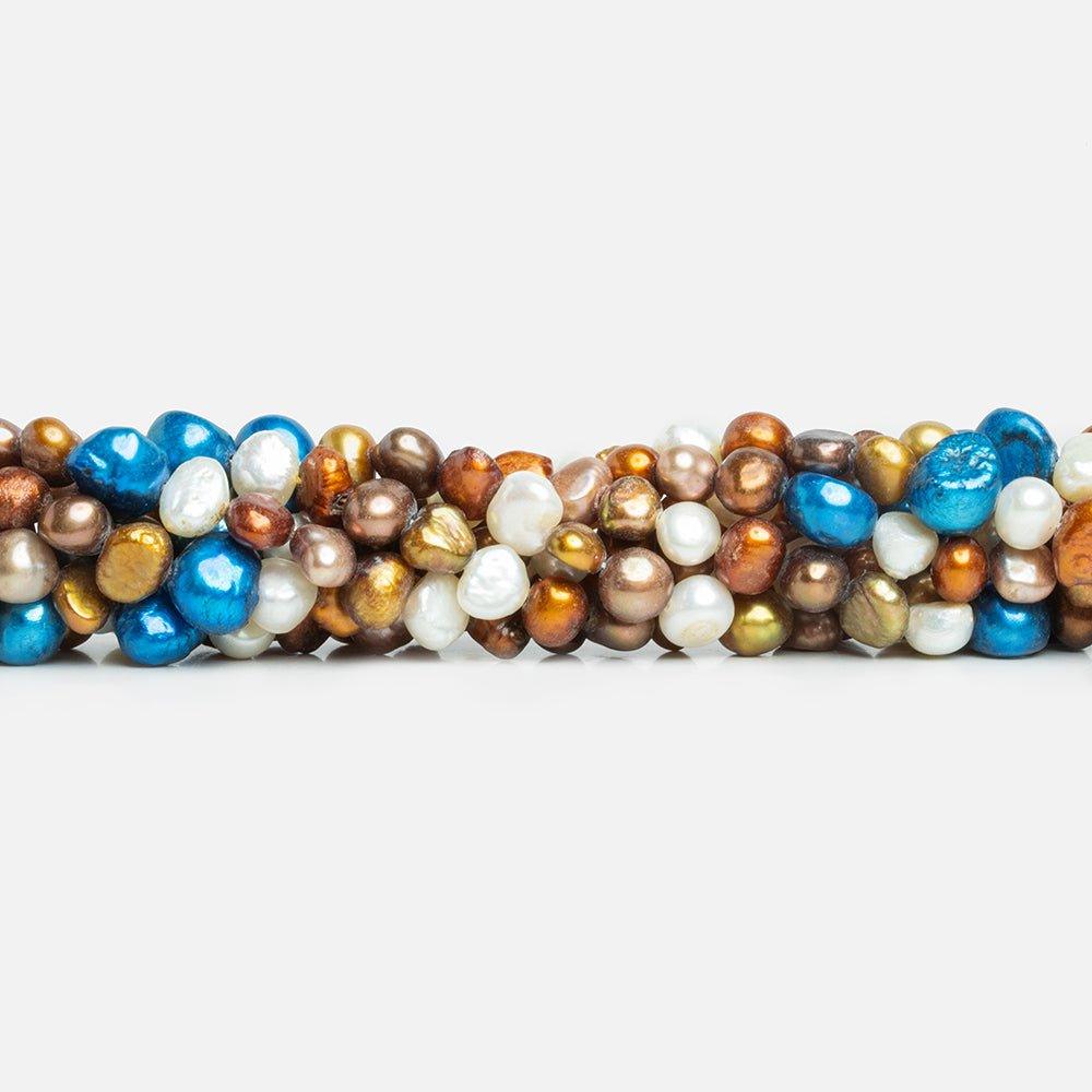 Multi Color Multi Shape Pearls 16 inch 68 pieces - The Bead Traders
