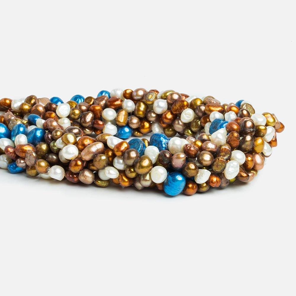 Multi Color Multi Shape Pearls 16 inch 68 pieces - The Bead Traders