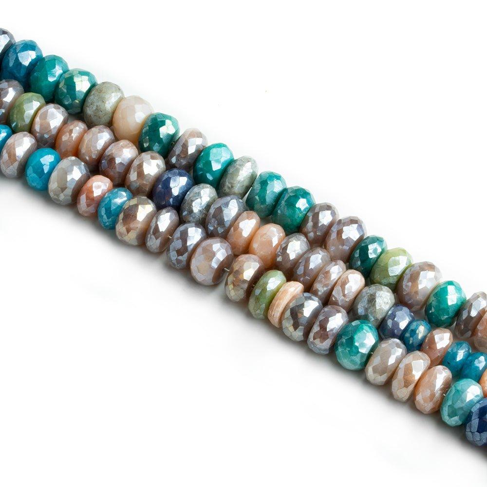 Multi Color Mystic Moonstone Rondelles - Lot of 3 - The Bead Traders
