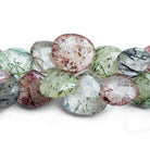 Multi Color Rutilated Quartz Faceted Heart Beads 8 inch 33 pieces - The Bead Traders