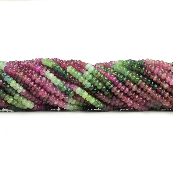 3-4mm Multi Color Tourmaline 14 inch 150 pieces