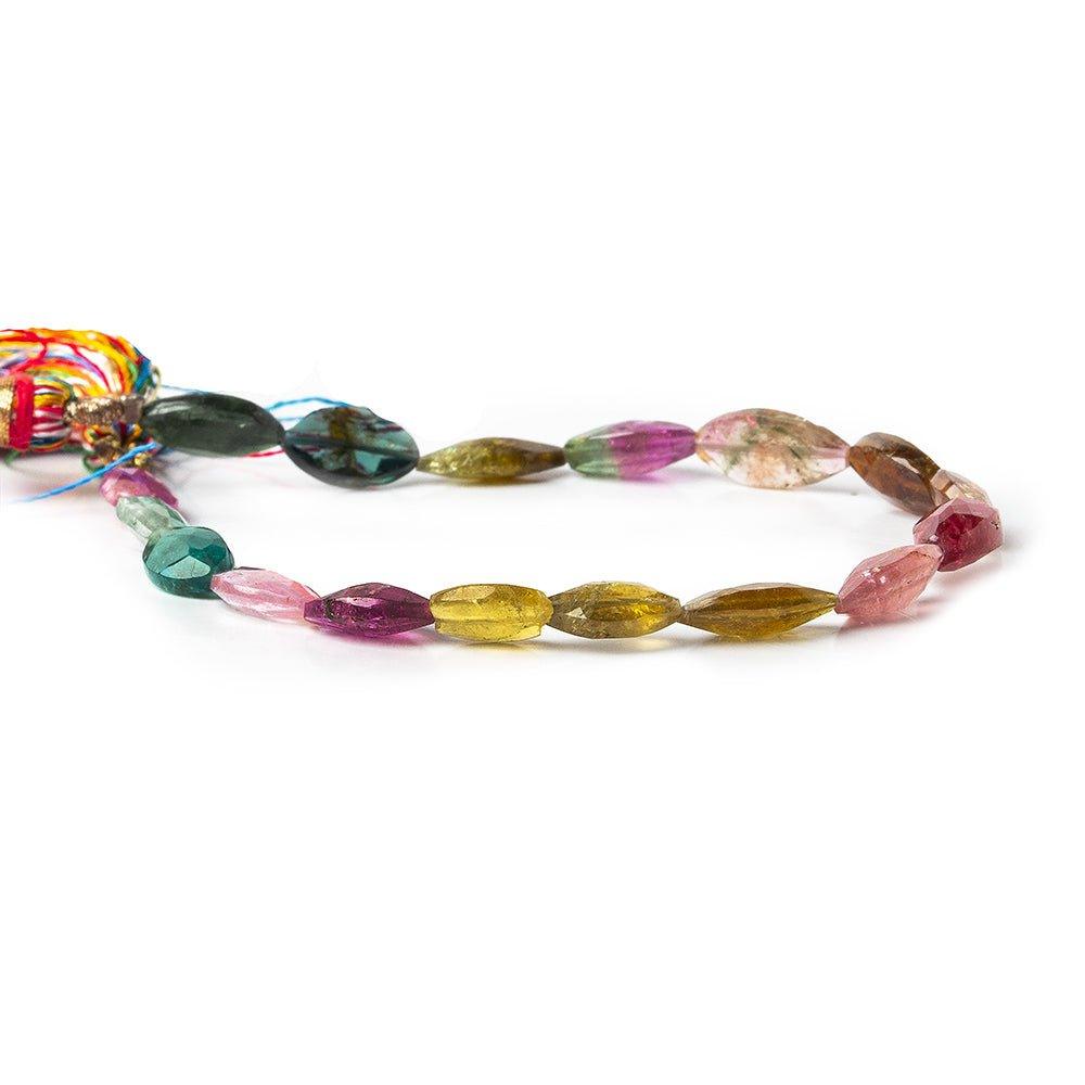 Multi Color Tourmaline Beads Faceted 8x5mm Marquise, 14inches, 42 pcs - The Bead Traders