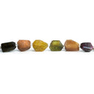 Multi Color Tourmaline Faceted Nuggets 15 inch 28 beads - The Bead Traders
