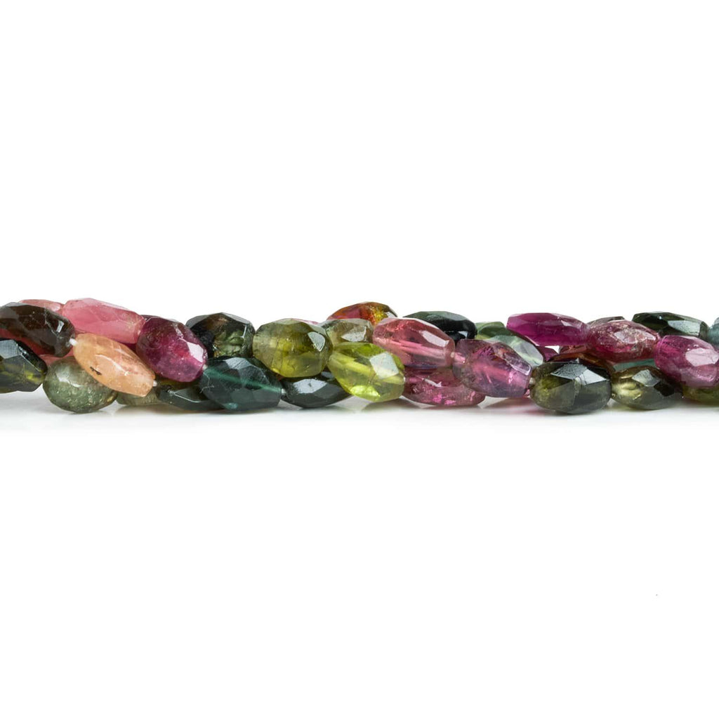 Multi Color Tourmaline Faceted Nuggets 16 inch 55 beads - The Bead Traders