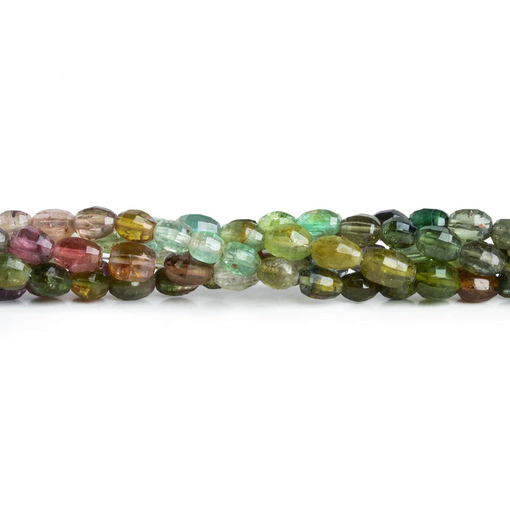 Multi Color Tourmaline Faceted Ovals 13 inch 60 beads - The Bead Traders