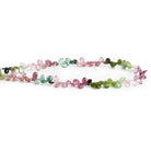 Multi Color Tourmaline Faceted Pears 8 inch 95 pieces - The Bead Traders