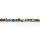 Multi Color Tourmaline Faceted Rondelle Beads, 14.5 inch, 3mm diameter, 252 pieces - The Bead Traders