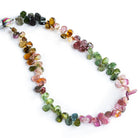 Multi Color Tourmaline Plain Pear Beads 8 inch 85 pieces - The Bead Traders
