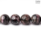 Multi Color Tourmaline Plain Round Beads 18 inch 45 pieces - The Bead Traders