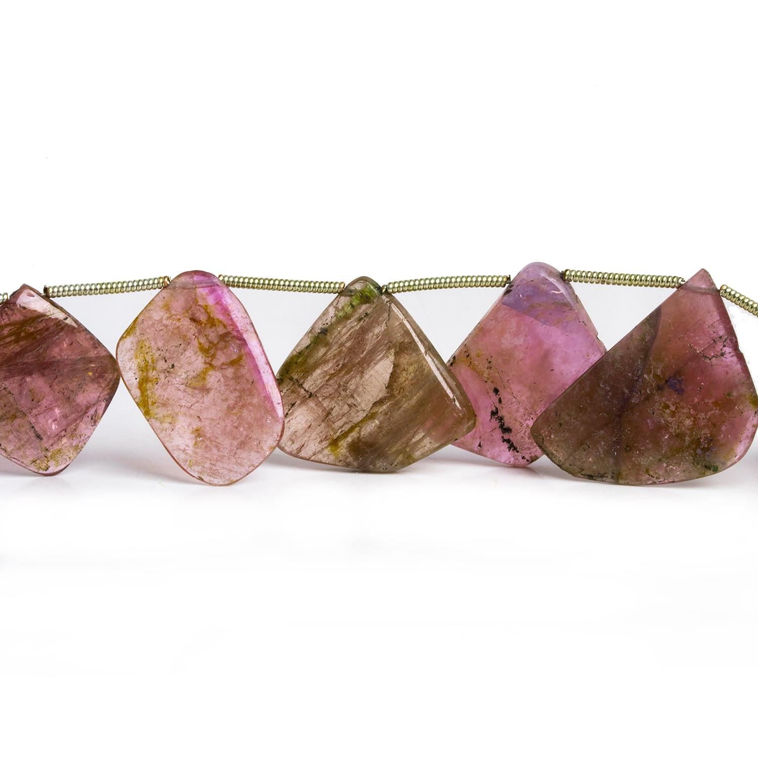 Multi Color Tourmaline Slice Beads 7.5 inch 12 pieces - The Bead Traders