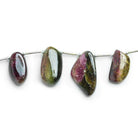 Multi Color Tourmaline Slice Beads 8 inch 11 pieces - The Bead Traders