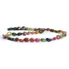 Multi Color Tourmaline Straight Drilled Pears 15 inch 50 beads - The Bead Traders