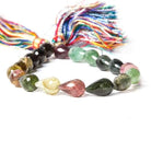 Multi Color Tourmaline Straight Drilled Tear Drops 7 inch 19 pieces - The Bead Traders