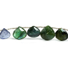 Multi Gemstone Faceted Heart Beads 8 inch 17 pieces - The Bead Traders