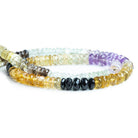 Multi Gemstone Faceted Rondelle Beads 16 inch 145 pieces - The Bead Traders
