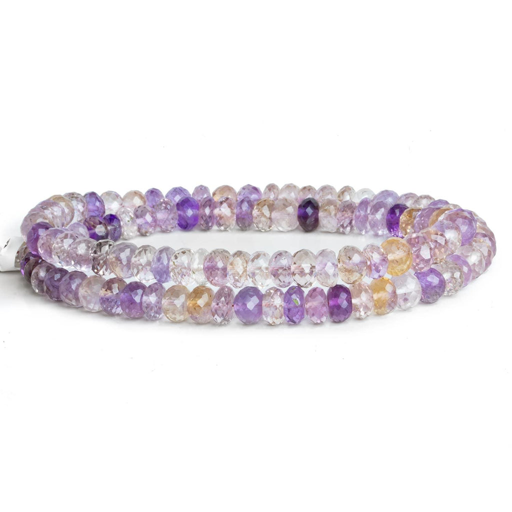 Multi Gemstone Faceted Rondelles 16 inch 100 beads - The Bead Traders