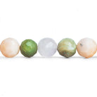 Multi Gemstone Faceted Round Beads 15 inch 55 pieces - The Bead Traders